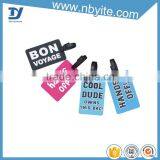 2016 Cheap Bright Colorful Plastic Luggage Tag Custom Soft PVC Luggage Tag thumbnail-2