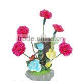 Solar Resin Flower Home Decoration