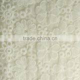 100% COTTON FABRIC WITH LACE EMBROIDERY