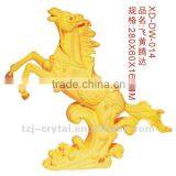 Best bussiness gift home decoration Placer Gold crafts Horse model