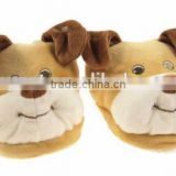 Cheap Plush Indoor dog shape Warm Winter Slippers and Shoes for Kids / OEM factory with ICTI audit kids shoes