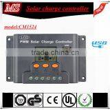 New Popular 15A 12/24 Auto Solar Charge Controller Regulator PWM, With LCD Display and USB on Hot Sale