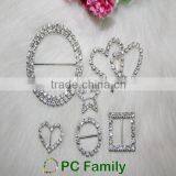 Fashion Silver Round and Heart Shape Rhinestone Bunkles thumbnail-1
