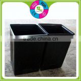 customized black colors large outdoor trash can plastic dustbin
