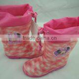 Gorgeous Girls Pink Collar PVC Safety Gumboot