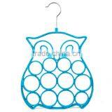 Velvet Flocked Scarf Tie Hanger Oraganizer, Owl Style thumbnail-6