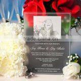 2014 New Design Clear Plexiglass Wedding Invitation Card