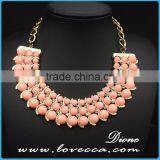 New Fashion Rhinestone Exaggerate White Tassel Bead Necklace Chain thumbnail-2
