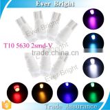 Colorful 12v dc led light bulb for car led interior lights 5630 2smd led T10 ceramic dome light
