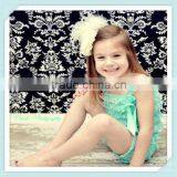 Europe and America Designer New Born Organic Lace Baby Rompers Wholesale Baby Clothes Lace Stylish Polyester Ruffle Lace Rompers thumbnail-1