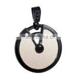 Genuine Stingray Leather and Stainless Steel Hidden Camera Pendant Fancy Pendant Designs for Girls, Big Stone Pendant Design thumbnail-5
