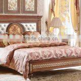 Great British Classic Style Bedroom Set, Antique Carved Wooden Queen Anne Bed With Night Stand,Unique Design Bedroom Furniture thumbnail-1