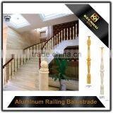 Luxury Design Decorative Powder Coated Aluminum Indoor Stair Railing thumbnail-1