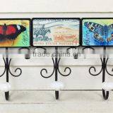 Hot Sale Paper Decal Metal Hanging Color Butterfly Hooks for Home Decor thumbnail-1