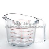 Tiny kitchen tools Handmade clear disposable glass measuring cup set
