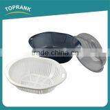 Custom Color Kitchen Vegetable Fruit Wash Strainer Oval Plastic Colander With Lid thumbnail-4