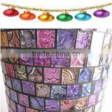 Elegant Ornate Mosaic Votive Candlestick Colored Purple Vintage Wedding Souvenir China thumbnail-6