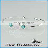 Hot!!! New Design Bridesmaid Gift Glass Bangles Designs Birthstone Bangle thumbnail-5