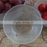 Leaves Frosted Effect Glass Bowl for Centerpieces thumbnail-2