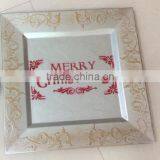 Merry Christmas Square Silver Plastic Charger Plate thumbnail-1