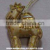 Camel Shape Zari Embroidery Christmas Tree Decoration Hanging thumbnail-1