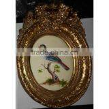 Small Size Oval Shape Frame With Handmade Painting thumbnail-3