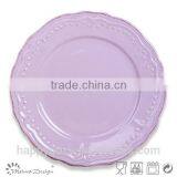 Embossed Solid Color Ceramic Salad Plate thumbnail-2