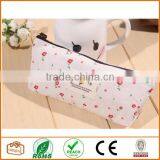Flower Floral Pencil Pen Case Cosmetic Makeup Bag Off-White thumbnail-3