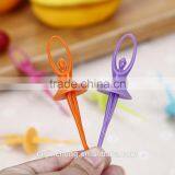 Factory Good Price ABS Colorful Disposable Top Quality Plastic Fruit Fork thumbnail-3