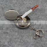 Wholesale Stainless Steel Pocket Portable Mini Keychain Keyring Round Cigarette Ashtray thumbnail-1