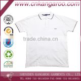 White Turndown Collar Mercerized Cotton Polo Shirts