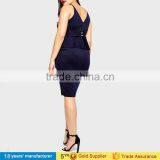 Elegant Plus Size Sexy Cocktail Party Knee Length Fashionable Dress Designs for Fat Women Wear Xxx Large Dress thumbnail-6