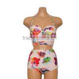 Sexy Xxx Photos Bikini for Women ,high Printing Crochet Bikini ,tunkinis Retro High Waist Bikini With Printing thumbnail-5