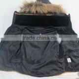 Girl Basic Padding Vest With Fur Hood thumbnail-6