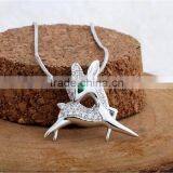 Deer Shape Zircon Pendant 925 Sterling Silver Pendant Jewelry thumbnail-3