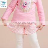 Winter Girls Short Pants And Legging Pices Jacquard Woolen Long Pant With Frill thumbnail-1