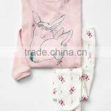 Girls Pajama Set With Deer Print thumbnail-1