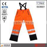 High Visibility Safety Waterproof Standard Reflective Trousers With EN343 EN20471