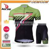 BEROY 2016 New Design Custom Short Sleeve Cycling Wear and Shorts With Gel Pad Set,uv Resistance Bicycle Wear Set With Low MOQ thumbnail-1