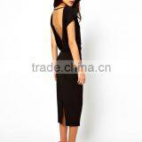Midi Dress With Deep V Back thumbnail-1