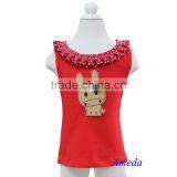 Red Polka Dots Collar Year of Horse Red Tank Top 3M-10Y thumbnail-1