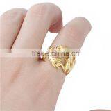Titanium Steel Unadjustable Rings Gold Plated Dragon thumbnail-3