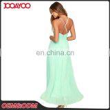 New Summer Casual Women Long Halter Slip Dress Chiffon New Style Sexy Pleat Maxi Dress thumbnail-4