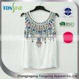 Girls Shirt With no Sleeve Gem Decorate Fashion thumbnail-3