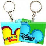 Custom Square Shape PVC Rubber Keychain