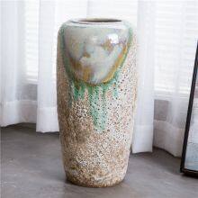 Jindezhen Countryside Style Hand Made Big Floor Ceramic Vase For Coffee Shop Meeting Room thumbnail-2