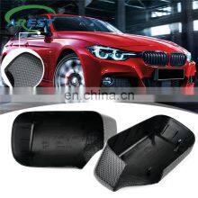 Rearview Mirror Covers For BMW E46 Car Styling Carbon Fiber Wing Door Rearview Heated Mirrors Cap 51168238375 51168238376 ABS thumbnail-1