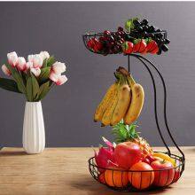 High Quality Wire With Coating 3 Tier Metal Fruit Basket Detachable Kitchen Storage Baskets thumbnail-2