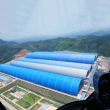 Prefab Steel Structure Arched Roof Shed Coal Warehouse Price thumbnail-2