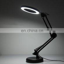 Portable Foldable Long Arm Table Lamp Stand Makeup Table Lamp Magnifier Lamp With Table Clamp thumbnail-5